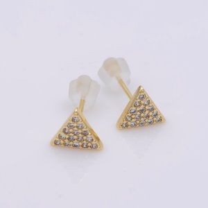 Triangle Clear Stud Earrings